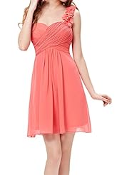 Lace Chiffon Homecoming Dress/Bridesmaid Dress/Prom Dress/Party Dress/Mini Dress 