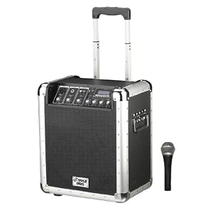 Pyle-Pro PCMX260MB 200 Watt Rechargeable Portable PA System with USB, SD, MP3 Inputs (Microphone Included)