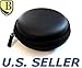 Black Carrying Case for Skullcandy 50/50 , Chops Bud , Heavy Medal , Smokin Buds , Chops In-Ear In-Ear Headphones Mobile Hands-Free Headset Wired Bag Holder Pouch Hold Box Pocket Size Hard Hold Protection Protect Save + Black Sea International Logo Good Quality Micro Fiber Cleaning Cloth (random color)  : image