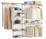 Rubbermaid 3H88 Configurations 3 to 6 Foot Deluxe Custom Closet Kit, White
