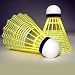 Tube of Six YELLOW PVC Base Blue Band International Tournament Nylon Badminton Shuttlecocks