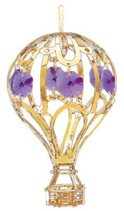 24k Gold Balloon Ornament… with Purple Swarovski Crystal 24k Gold Balloon Ornament… with Purple Swarovski Crystal