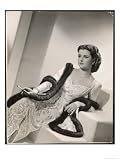 American Film Star Joan Bennett Models a Dress She Wears in Her Latest Picture 