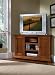 Home Styles Homestead Corner Entertainment TV Stand in Distressed Warm Oak Finish