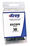 Kreg CAP-BRN-50 Brown Plastic Plugs 50-Count