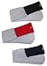 Riverstone Goods Thermal Boot Socks - Solid Color Tops - 3-Pack (3 Pairs) (Black/Navy/Red)