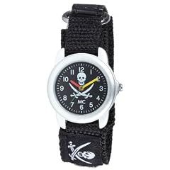 MC Kinderarmbanduhr Klettband mit Piraten 19845