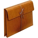Globe-Weis Red Rope Wallet Envelopes with Tie Closures, 2-Inch Expansion, Legal Size, Brown, Box of 48 (MM6046)