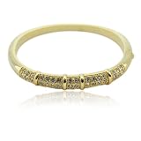 Gold Tone Austrian Crystal Bangle Bracelet Fashion Jewelry
