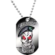 Skull Airborne Ranger Dog Tag Necklace