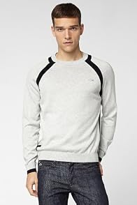 Crewneck Jersey Sweater With Colorblock Detail