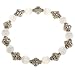 EXP Handmade Silver and White Cat's Eye Bracelet