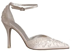 Wedding, Bridal, Satin with Beads and Embroided - Evening Shoes - Casablanca Shoe