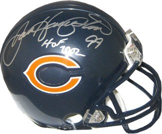 Dan Hampton signed Chicago Bears Replica Mini Helmet HOF 2002
