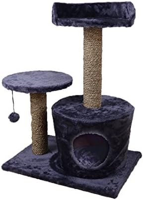 TOCO 25 Inch Cat Tree Tower Condo Furniture Scratch Post Kitty Pet House,Grey
