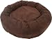 Kakadu Pet Plump Donut Bolster Dog Bed, Medium, 27 1/2-Inch by 6-Inch, Rich Brown
