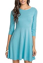 A-line  Backless 3/4 Sleeves Round Neck Prom Dress/Party Dress  With a Bow(s)