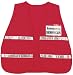 Search : MCR Safety CICV204 Incident Command Safety Vests, Red with Silver Stripes and Clear Pocket, Emergency