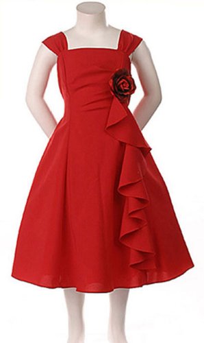 Simply Beautiful New Knee Length Flare Dress ~ 2 to 14 Girls (8 Assorted Colors)