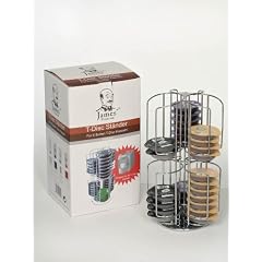 Kapselst�nder f�r 48 Tassimo Disc NEU verchrohmte Version + 2 Latte Machiato Gl�ser cool touch 2 Edelstahl Designl�ffel verpackt im Geschenkkarton von James Premium�