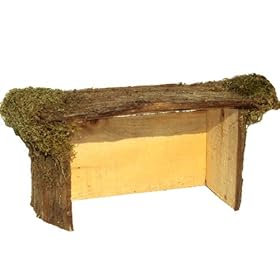  Handcrafted Cedar Nativity Stable 14 inch Long
