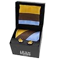 Boston Traveler JS Series Handmade Tie Gift Set - Blue