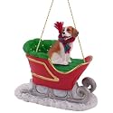 Beagle Sleigh Christmas Ornament