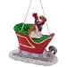 Beagle Sleigh Christmas Ornament