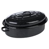 Swan V Non-Stick Enamel Self Basting Roaster