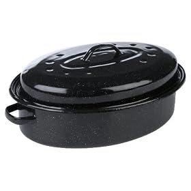 Swan V Non-Stick Enamel Self Basting Roaster