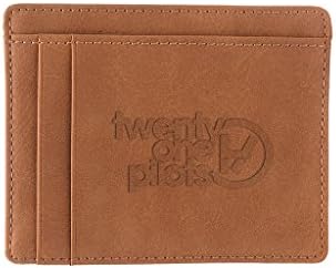 AYHENG Twenty One Pilots Logo Embossed Leather Card Holder Purse Bag Case Wallet Credit Card Protector