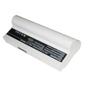 Extended Capacity (8800mAh) Laptop Battery for Asus Eee PC 901 1000 1000H 1200 Series, White