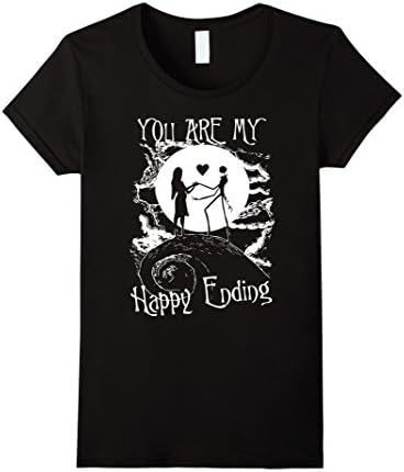 Women's You are my Happy Ending T-Shirt Large Black