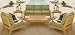 New Luxurious 6 Piece Teak Sofa Set - 3 Seater Sofa, 2 Lounger Chairs, 1 Ottoman, 1 Coffee Table And 1 End Table [SB2]