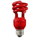 13 Watt - 60 W Equal - Red Party Light - CFL Light Bulb - EarthBulb by EarthTronics CF13RE1B