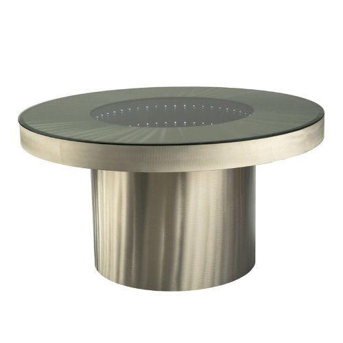 Infinity Tunnel Dining Table in Brushed Aluminum Infinity Tunnel Dining Table in Brushed Aluminum
