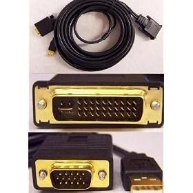 25 Ft M1 Male to VGA & USB Projector Video Cable, Infocus+Dell