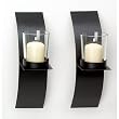 Modern Art Candle Holder Wall Sconce Plaque Set Of Two