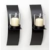 Modern Art Candle Holder Wall Sconce Plaque Set Of Two