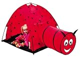 Kids Ladybug Play Tent with Tunnel