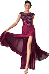 2014 Full Length Sheer Slit  Dress