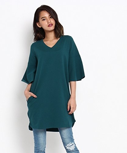 OZOC(オゾック)フレア袖サックワンピース