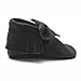 Sayoyo Black Bow Tassels Soft Sole Leather Infant Toddler Prewalker Shoes (0-6 months, Black)
