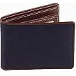 Navy Blue Baekgaard Micro Fiber & leather mens' elegant wallet