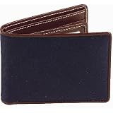 Navy Blue Baekgaard Micro Fiber & leather mens' elegant wallet