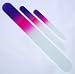3 Crystal Glass Nail Files Manicure Set Purple/Pink - Small, Medium & Pedicure File