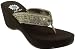 Yellow Box Puffy Women's Comfort Wedge Thong Sandals