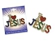 Sparkling Glittery I LOVE JESUS Pin Brooch