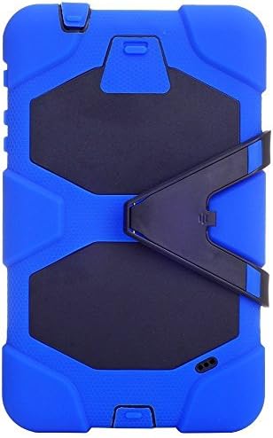Catherina studio Kickstand Protective Case For galaxy Tab 4 8.0 inch T330 Tablet Defender Armor Series Heavy Duty Military Rugged Impact Resistant Shock-absorbing Hard Silicon Rubber Hybrid Kickstand Case Protective Skin with Built-in Screen Protector for Samsung Galaxy Tab 4 8.0 T330/T331/T335 dark blue