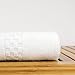 Luxury Hotel & Spa Towel 100% Genuine Turkish Cotton Hand Towels - White - Checkered - Set of 6